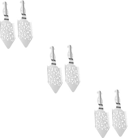 Amosfun 6 Piezas cuchara de absenta dispensador de agua para el hogar herramienta perforadora cuchara coladora accesorio de absenta práctico gotero de absenta Acero inoxidable Silver