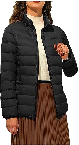 Womens Coats 2024 Clearance,Petite Coats Ladies Bubble Jacket Quilted Padded Parka Coat Lightweight Quilted Puffer Jackets Warm Winter Coat Full Zipper Long Sleeve Down Coat with Pockets Outerwear
