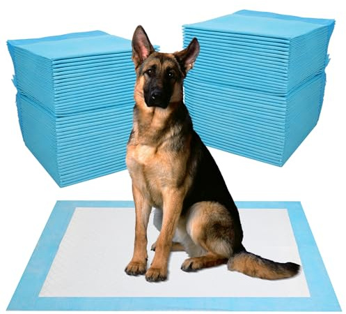 JANUIXCO 60 Stück PIPI Matten für Hunde 60 × 90 cm - Wickelunterlage Auslaufsicheres 5-Lagiges Design, Schnell Trocknender Oberfläche - Inkontinenzunterlage Einweg für Kranke und Inkontinente Tiere