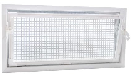 ACO 90x60cm Nebenraumfenster Isofenster + Schutzgitter Kippfenster Fenster weiß