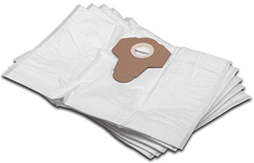 vhbw 5x Sacs compatible avec Einhell TE-VC 1820, TC-VC 1820 S, TC-VC 1820 SA aspirateur - microfibres non tissées, 37cm x 28cm, blanc