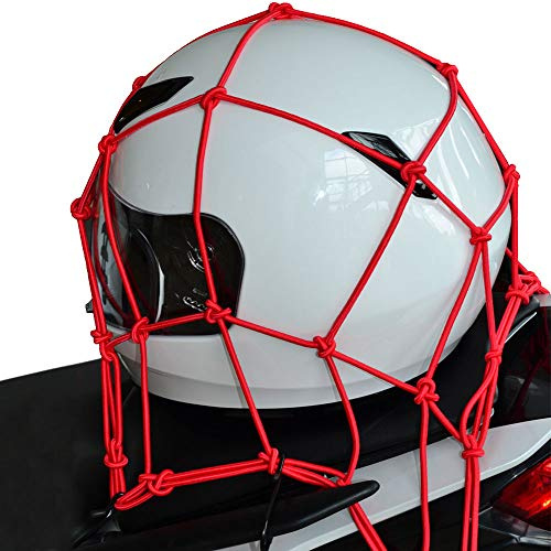 Oxford Cargo Net Motorcycle Motorbike Elasticated Luggage Net Red