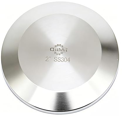 QiiMii SS304 2 Stainless Steel Sanitary Tri Clamp Clover Solid End Cap