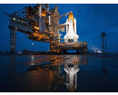 Artery8 Foto der Startrampe des Space Shuttle Sts135 Ungerahmter, extragroßer Leinwanddruck