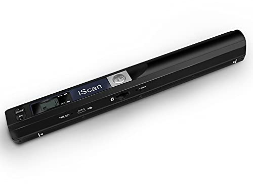 Youool Tragbarer Dokumentenscanner mit 16GTF-Karte, 900 DPI A4 Handscanner Dokumentenscanner, JPG/PDF Hochgeschwindigkeits-USB 2.0 Farbfoto Portable Scanner für Dokumente Quittungen Fotos (Schwarz)