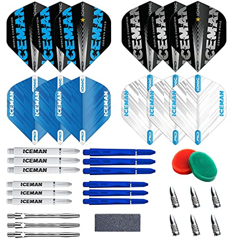 Gerwyn Price Iceman Jeu d'accessoires de fléchettes