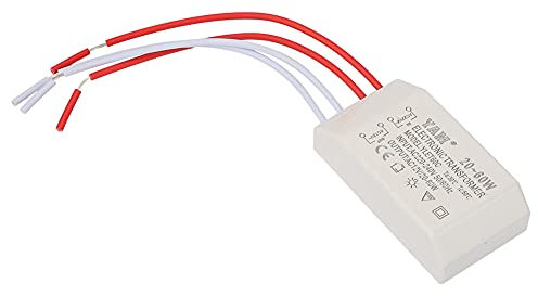 Türklingel Elektronischer Transformator 220V zu AC 12V Elektronischer Transformator 20-60W Spannungswandler Ersatz Smart Power Driver Passend für Halogen G4 Lampenbecher/Lampenperlen Zubehör