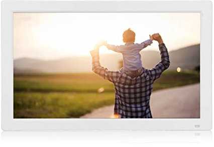 Cornice Digitale Grande da 18,5 Pollici, Touch Screen HD 1080P, Condivisione Istantanea di Foto Video Montabile a Parete, Album Fotografico Elettronico Touch Screen con Display Portatile per(#1)