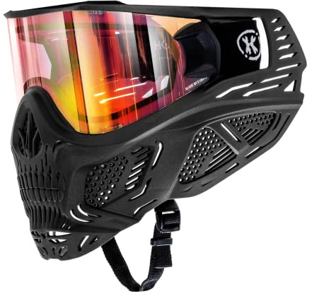HK Army HSTL dödskalle glasögon död paintball airsoft mask – svart med eld termisk anti-dimma lins