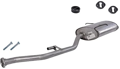 ATEC Germany Auspuff Schalldämpfer Set 1x Endschalldämpfer, mit | Kompatibel mit: BMW 3 Compact