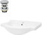 ML-Design Lavabo in Ceramica Bianca Lucida 77 x 21,5 x 51,5 cm Lavandino da Incasso Moderno Bacinella Lavamani per Bagno Lavello con Set di Scarico Standard Cromato