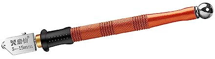 LeTkingok Penna per Tagliavetro Manuale, Taglierina per Vetro Diamantata Coltello per Incisione in Porcellana per Vetroceramica Taglio Affilato Rullo Diamantato Non Collassante