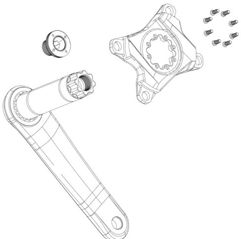 Sram Kettenblattschutz-2286480032 Kettenblattschutz Grau 36 Zähne