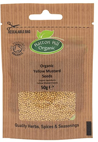 Organic Yellow Mustard Seeds 50g by Hatton Hill Organic
