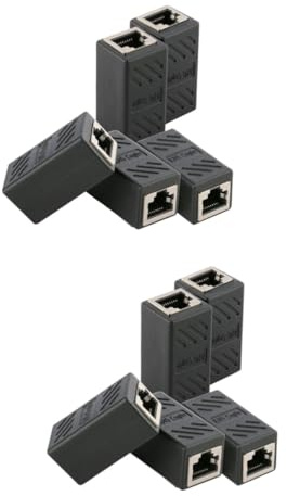 jojofuny 10stücke Ethernet Kabel Kupplung Geschirmte Female Zu Female Verbindung Für Netzwerkkabel Schwarz Verlängern Von Ethernet-verbindungen