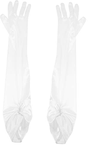 SOIMISS 1paar Hochzeits-handschuhe Für Damen Weißem Satin Lange Brauthandschuhe Für Hochzeiten Partys Und Besondere Anlässe Und Bequeme Fingerhandschuhe
