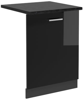 Vicco Pannello frontale della lavastoviglie R-Line, Nero lucido, 60 cm, PL Antracite