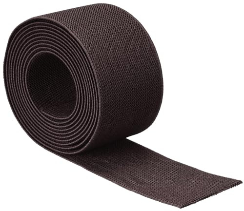 TA-VIGOR Bande élastique en sergé double tissage Marron foncé 50 mm 1,8 m | Sangle élastique en tricot de polyester de 5,1 cm de large pour couture, travaux manuels, ceintures et tricot
