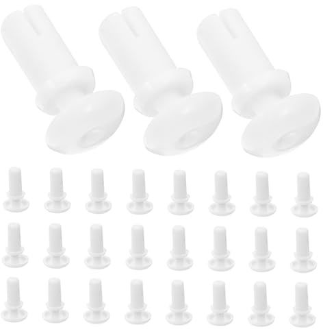 Clips de Remache de Plástico Blanco 100 Piezas de Nailon | Dispositivos Eléctricos, Uso en Fábricas y Oficinas, Fijación R Aislamiento Rebabas
