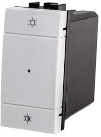 Pulsante Dimmer Connesso Smart WiFi, Compatibile con Bticino Living, Colore Bianco, App Tuya, 220V Max 150W, Con Funzione Deviatore Invertitore