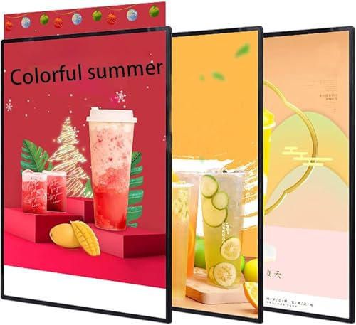 Panneau D'affichage À LED, Cadre Publicitaire Intérieur Mural Ultra-mince, Tableau D'affichage Publicitaire À LED Pour Le Menu Des Restaurants, Cadre Lumineux D'affiche À LED Éclairé,Approprié Pour L