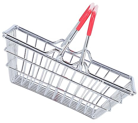 GALPADA Unique Desktop Adornment Mini Shopping Basket Compact Storage for Toys Cosmetics