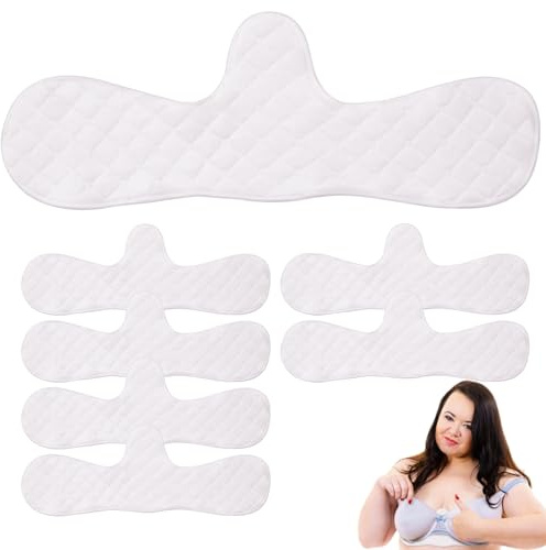 QckZee 6 Stück BH Einlagen Schwitzen Unterbrust Schwitzschutz - Wiederverwendbare BH Einlagen Baumwolle für Trockene Brüste, Atmungsaktiv & Waschbar - Ideal für Sport, Büro & Stillzeit