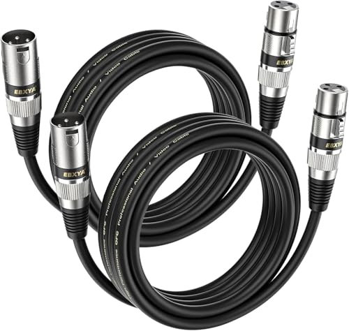 STREAMVOY XLR Microphone Cable - Professional Balanced Audio Cable, 3-Pin Male to Female, Oxygen-Free Copper with High-Density Shielding for Studio, Mixer, Phantom Power (3M 2)