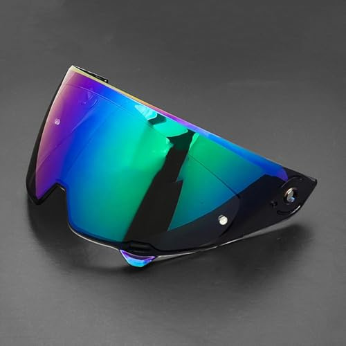 Yofab Visiere Casque Moto pour RUROC Atlas 3.0 4.0, Casque Moto Pare-Vent Casque Lentille, Remplacement de Visière de Lentille de Casque de Bouclier de Vent de Moto,G Colorful