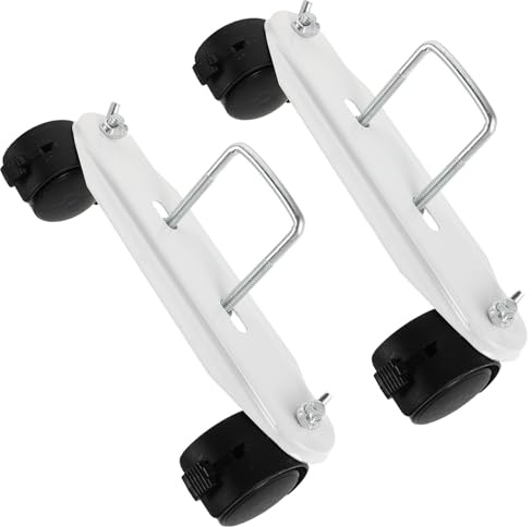 DECORNIJIA 2 Paia Rotelle per Radiatori a Olio con Staffa Supporto Stabile Base Inferiore con Rulli Girevoli 360° Accessori per Riscaldatori Elettrici da Interno per Facile Mobilità e