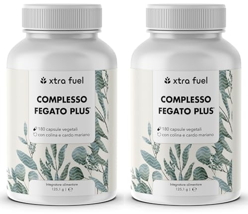 Complesso per il fegato - 360 capsule ad alto dosaggio - con cardo mariano (80% silimarina), carciofo, dente di leone e colina per il normale funzionamento del fegato
