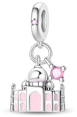 Breloque Taj Mahal India en argent 925 compatible avec les bracelets Pandora, Trollbeads, Chamilia, Biagi et beaucoup d'autres bracelets à breloques britanniques.