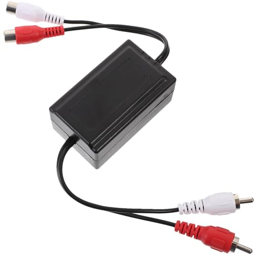 Mipcase Rauschisolator Auto Audio Erdschleifen Entstörfilter Verstärker Rauschfilter mit Klinkenstecker für Autoradio und Heimstereo Systeme