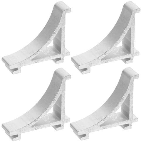 MAGICLULU Clip per Ripiani Frigorifero 6 Pezzi in Acciaio Inox Argento Supporti per Griglie Adatti a Frigorifero e Freezer Uso Domestico