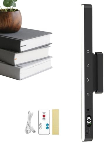 da Sottopensile - Lampada Sotto Mobile da 29 cm | Luce Magnetica Ricaricabile Regolabile a Cinque Temperature Colore con Batteria da Duemilacinquecento Milliamperora e Telecomando | per Scrivania Casa