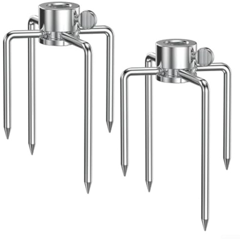 YJDOORPLAY Rotisserie gafflar, för Onlyfire 6003 6004 grillar rostfritt stål BBQ rotisserie gaffel set passar 1/2 tum hex, 3/8 tum och 5/16 tum fyrkantiga spotstänger