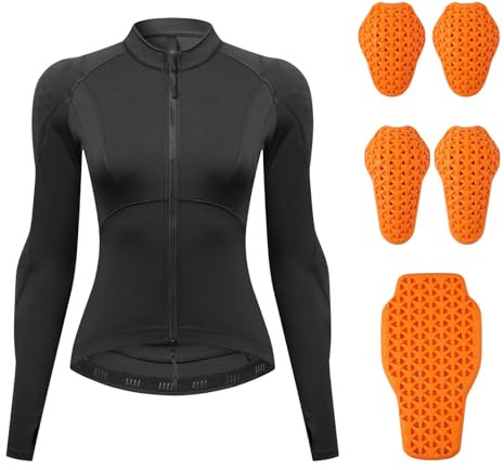 Domary Giacca da Donna in Rete, Camicia Imbottita da Moto, Equipaggiamento Protettivo Sportivo per Corsa, Ciclismo, Adulto (M)
