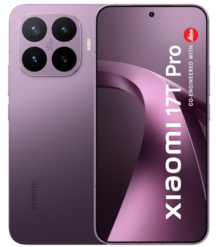 XIAOMI 17T Pro, Smartphone 12+512GB, 6,83 144Hz Pantalla con Cuidado de la Vista, 7000 mAh (típ.) batería de silicio-Carbono, Leica 5X Teleobjetivo, Cargador no Incluido, Violeta