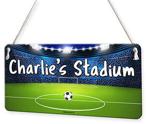 Beenanas Football Stadium Personalised Childs Bedroom Door Sign Name Plaque