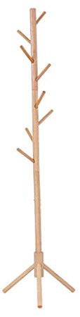 Garderobe Massivholzboden Dreieck Halterung Baum Haken einpolig Kleiderbügel (Color : B)