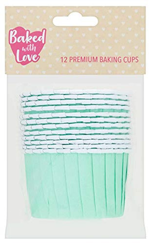Baked With Love Aqua Baking Cups, Pack of 12, Teal