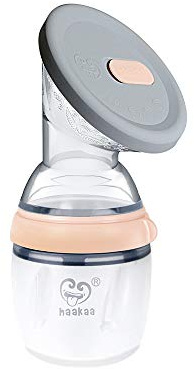 Haakaa Generation 3 Silikon-Milchpumpe und Kappe, 160 ml Fassungsvermögen, Nude