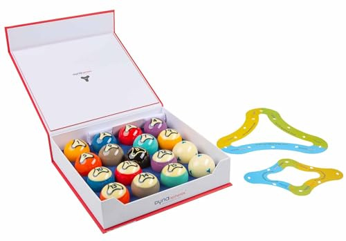 Dynasphere Platinum 2-1/4 in. Belgian Billiards Pool Balls Set w/Racks