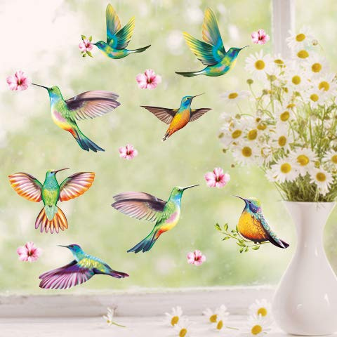 Wandtattoo Loft Fensterbild Frühling Ostern selbstklebend Vogel Kolibris Wiederverwendbar Vögel / 1. DIN A4