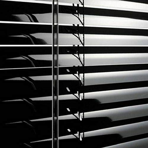 Aluminium Metal Venetian Blinds Trimable Easy Fit 25mm Slat Home Office Silver,Black,White Colours (Black, 120 x 213 cm)