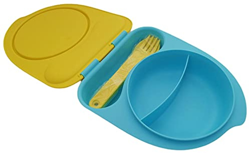 Tupperware Kinder to GO Set (3) Teller 400ml + Futterlöffel + Gabel Sonderausgabe