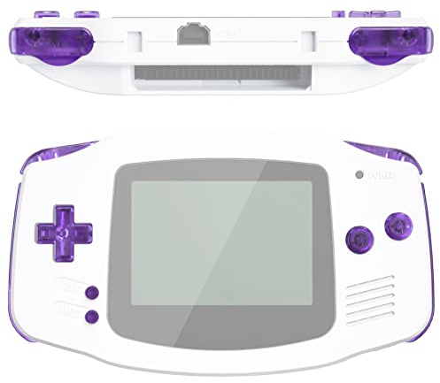 eXtremeRate Boutons Série Transparente Complets de Remplacement pour Gameboy Advance GBA Console, Console Portable Non Incluse - Transparent Violet