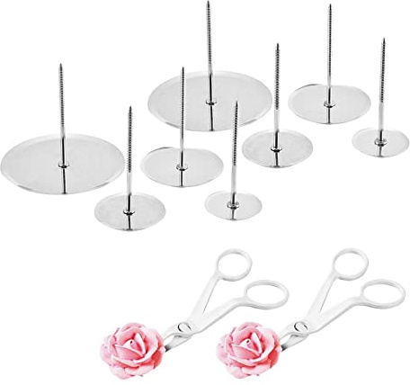 10 Stück Icing Blumennagel Set Kuchen Dekoration Icing Blumennagel Blumen-nagel Werkzeuge Blumennagel Edelstahl DIY Kuchendekoration Nägel Zum Verzieren Von Torten Und Cupcakes