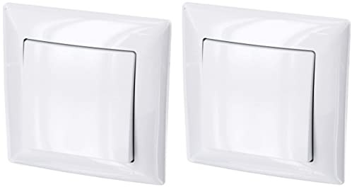 2er Pack, Unterputz Ein-/Ausschalter, Steckklemme, All-in-One, Serie G1 reinweiß