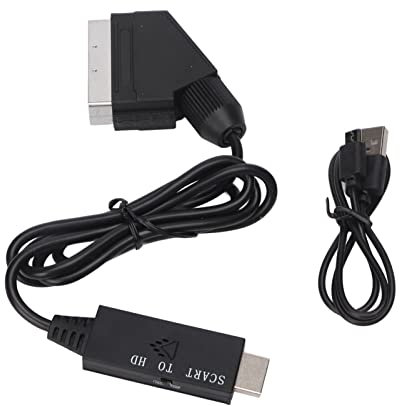 Convertisseur D'interface Multimédia SCART vers HD 720P 1080P Convertisseur Vidéo par Câble Full HD Switchable SCART en HD pour Xbox DVD Set Top Box